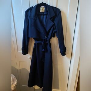 Vintage Misty Harbour Navy Blue Trench Coat